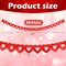 Tlswshsy 10Pcs Valentines Day Heart Garland Banner, 100Ft Pre-Strung Red Heart Paper Garland, Heart Shape Hanging Paper Decoration for Valentines Engagement Wedding Party Anniversary Birthday Supply